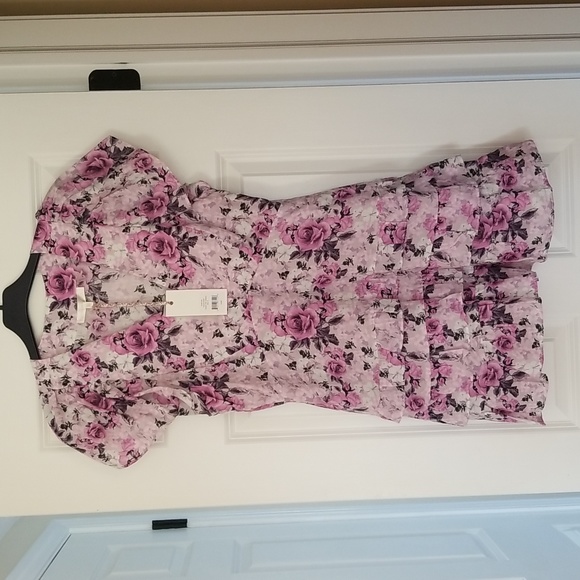 LOVESHACKFANCY Silk Blend Higgins Dress Sandy Pink Shores - Picture 3 of 14